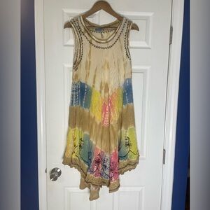 India Boutique NWT Embroidered Midi Dress/Cover Up - Free size